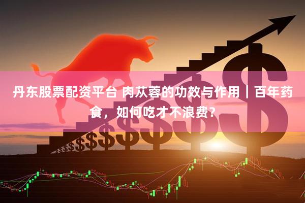 丹东股票配资平台 肉苁蓉的功效与作用｜百年药食，如何吃才不浪费？